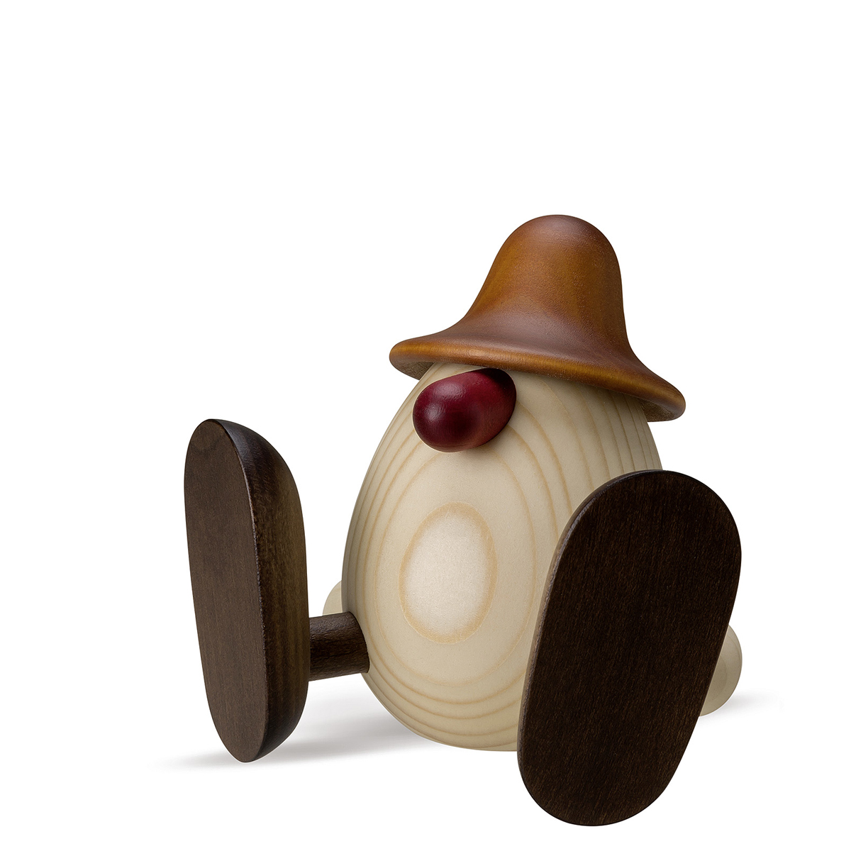 Eierkopf Erwin, sitzend, braun