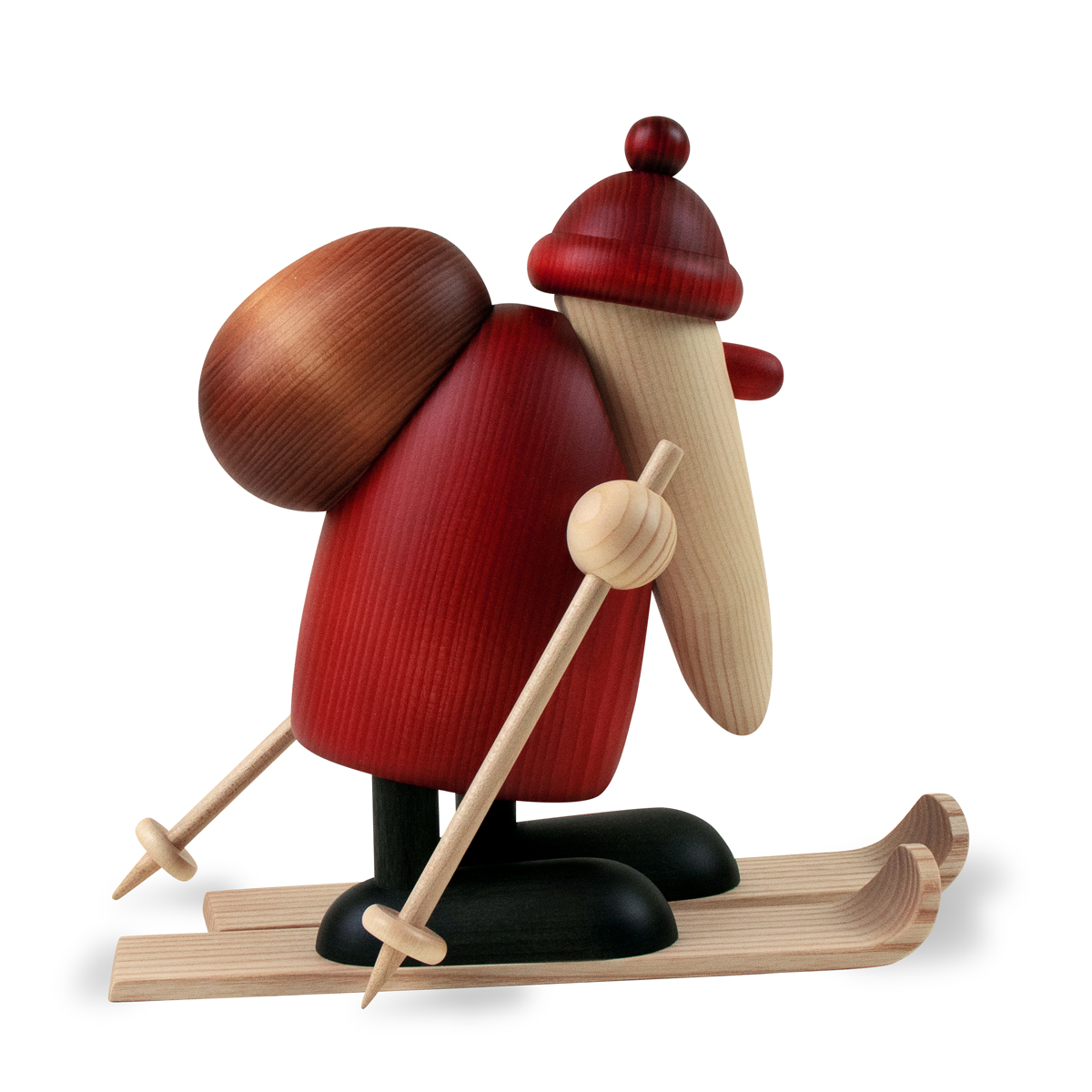 Santa as cross-country skier, large