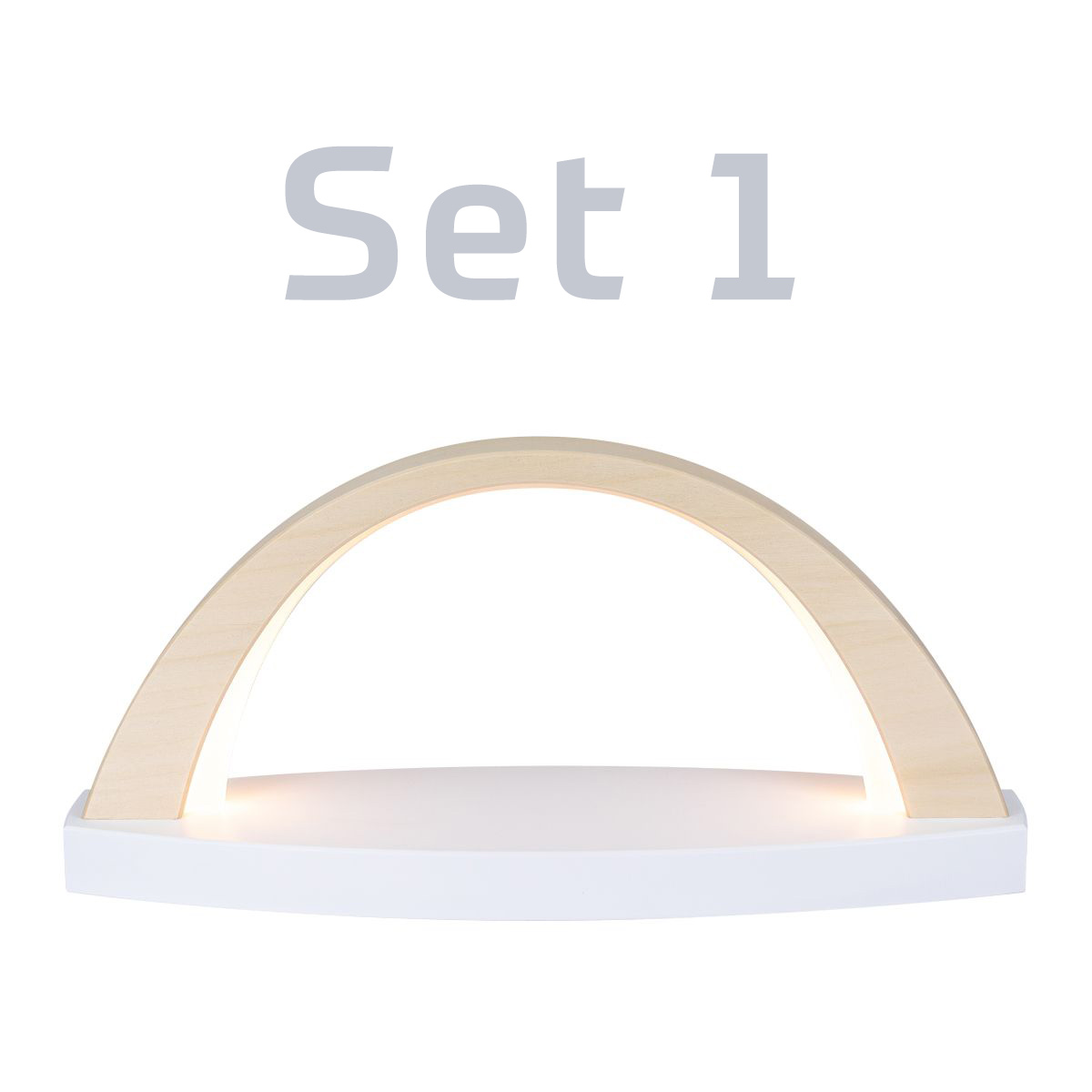 LED LichtBogen klein mit Sockel + Miniaturset 1