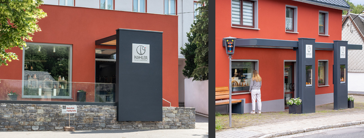 Vorderansicht Ladengeschäft Eppendorf und Seiffen