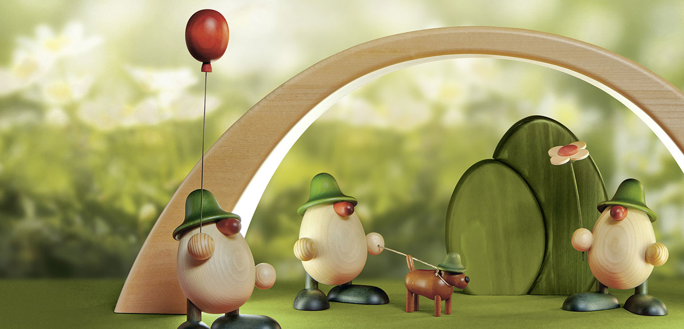 Björn Köhler Lichtbogen mit Eierköpfen Ostern