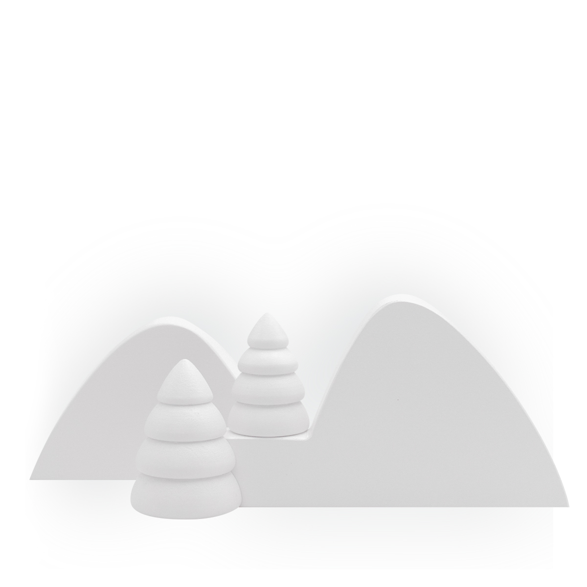 Winter landscape 2 with two half winter trees