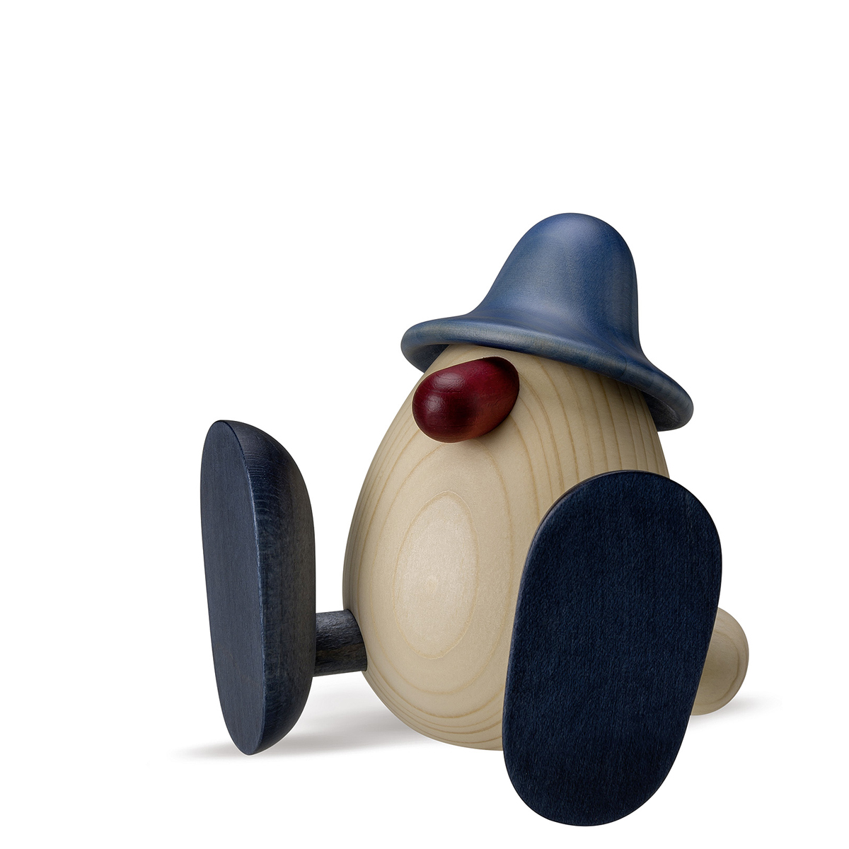 Eierkopf Erwin, sitzend, blau