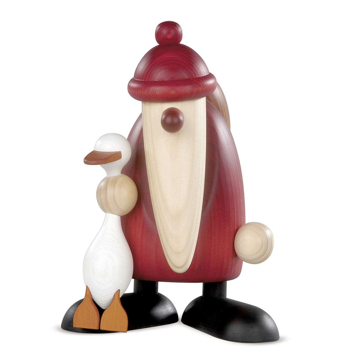Weihnachtsmann mit Weihnachtsgans Auguste, groß