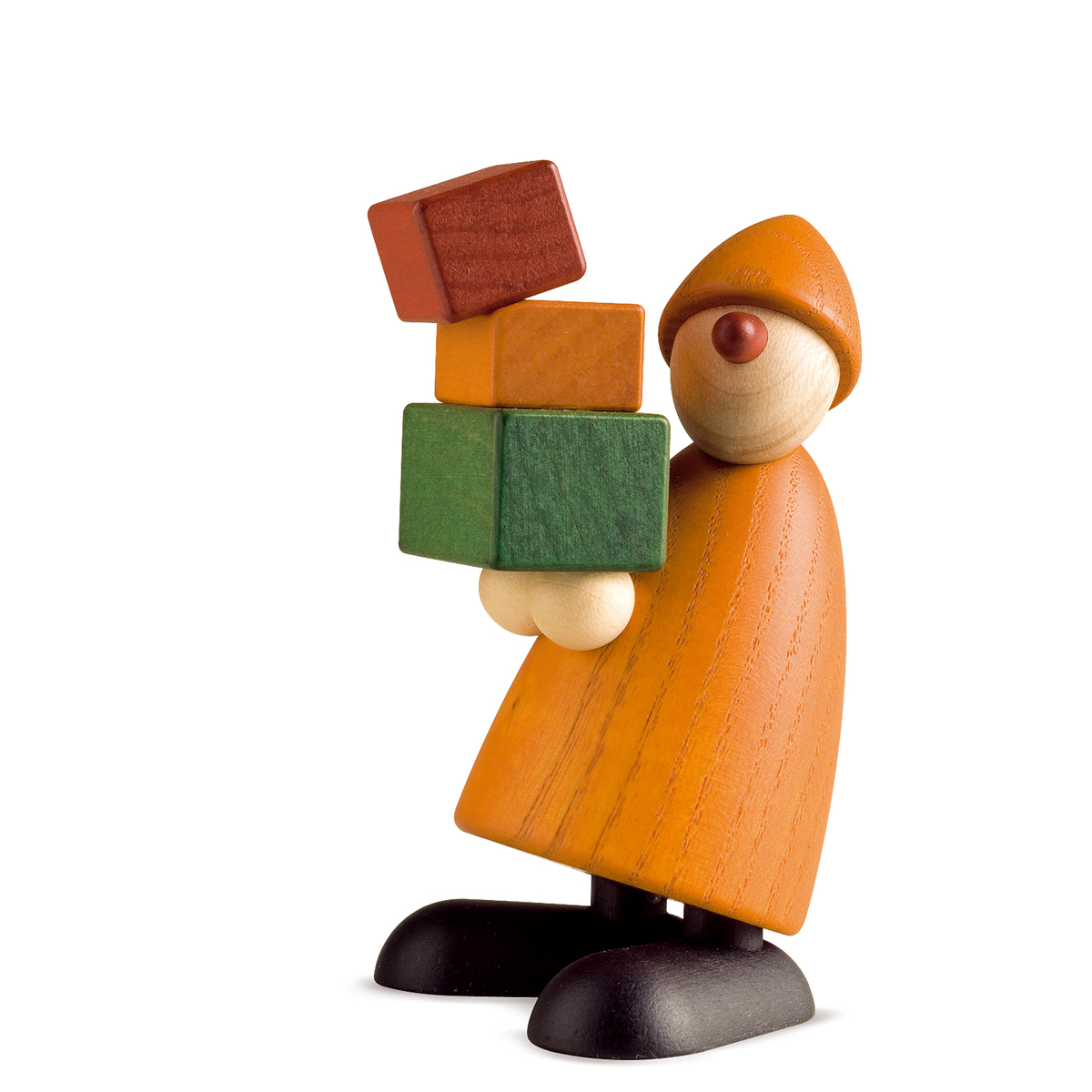 Gratulant Felix, Geschenke tragend, gelb