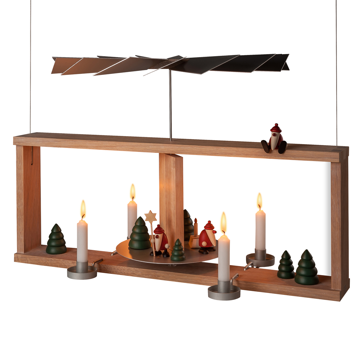 Hängepyramide, Eiche gekalkt als Dekobeispiel