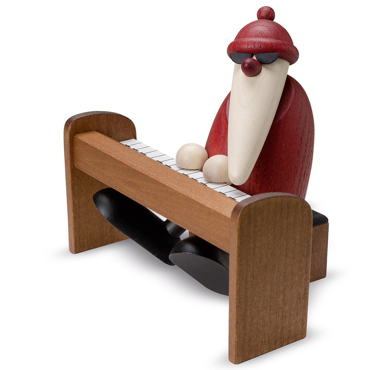 Weihnachtsmann am Piano, braun