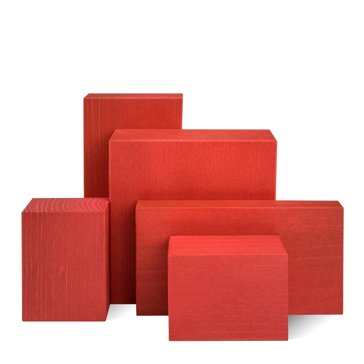 Deko-Set, Klötze rot, 5-teilig