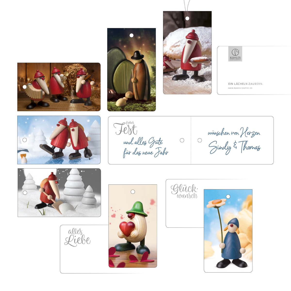 Geschenkanhänger, 7 Stück