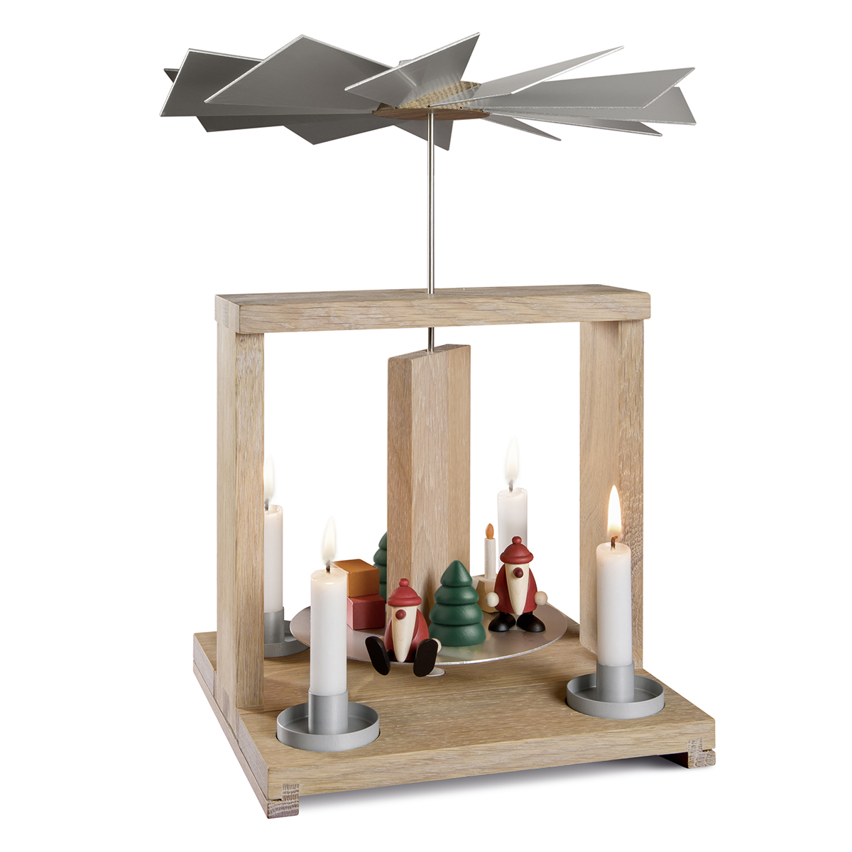 Tischpyramide Eiche geölt mit Miniaturset 1 + 2