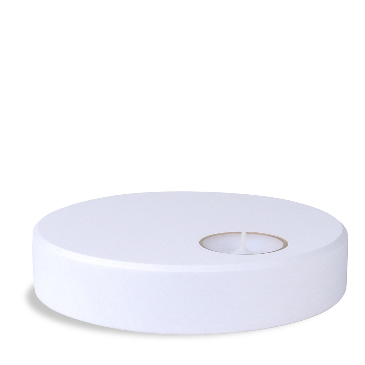 Dekorationssockel mit Teelicht, weiß