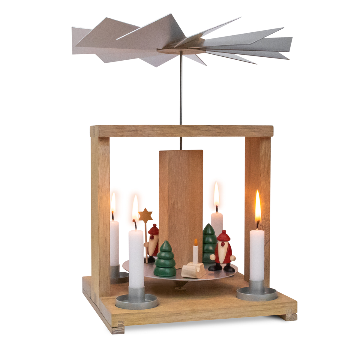 Tischpyramide Eiche geölt mit Miniaturset 2 + 5