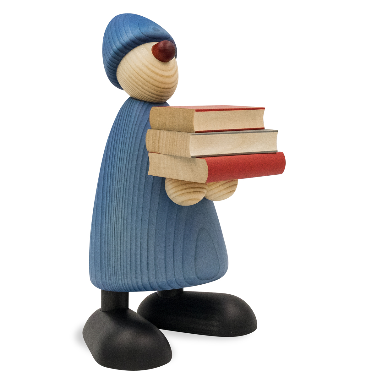 Well-Wisher Billy with books, large, blue