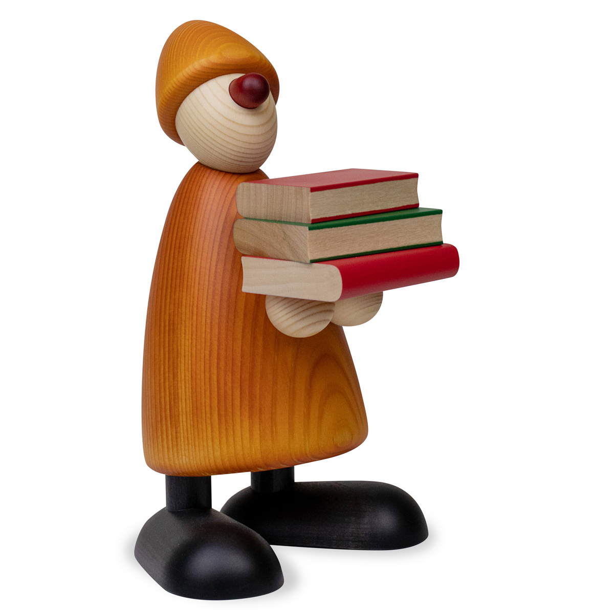 Gratulant Billy mit Büchern, groß, gelb