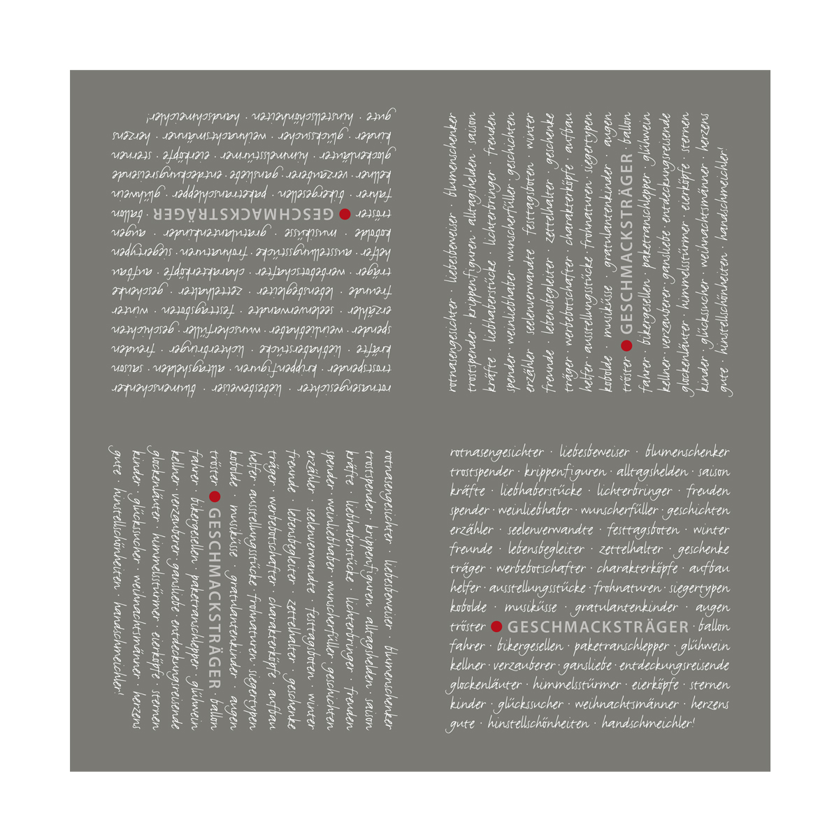 Serviette "Geschmacksträger"